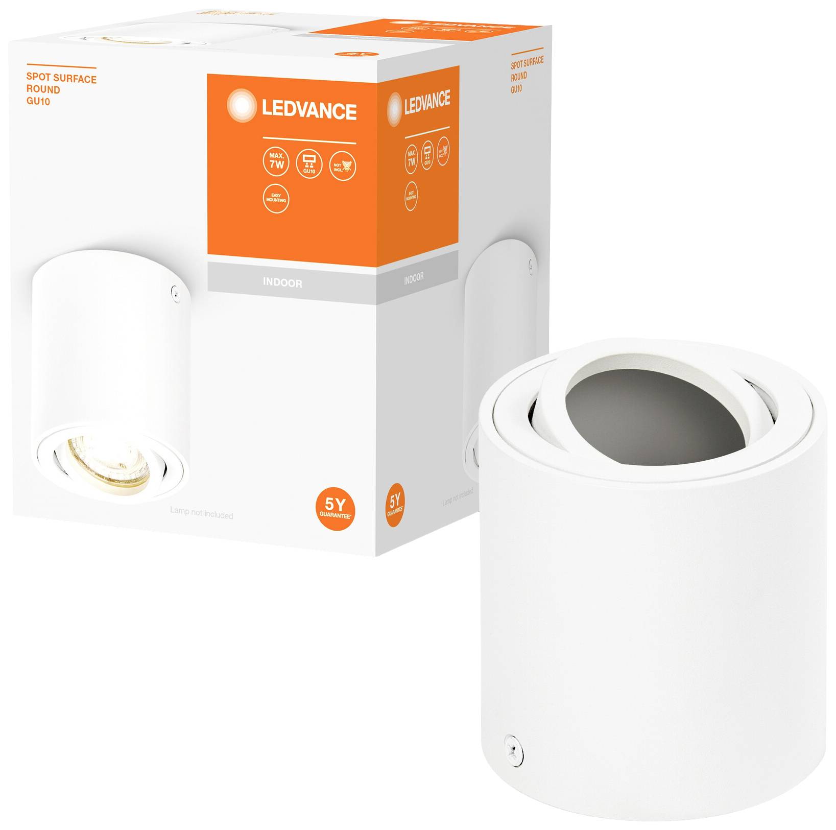 LEDVANCE SPOT SURFACE ROUND 4058075758667 Surface-mount light LED (monochrome) GU10 White