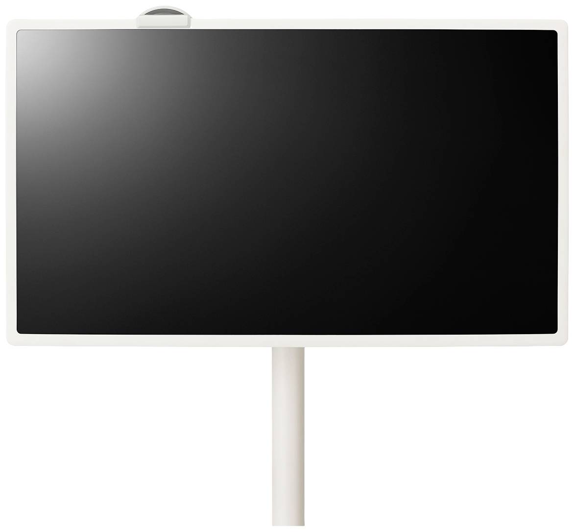 A large, black display with a modern, minimalist frame; ideal for presentations or as a digital whiteboard.