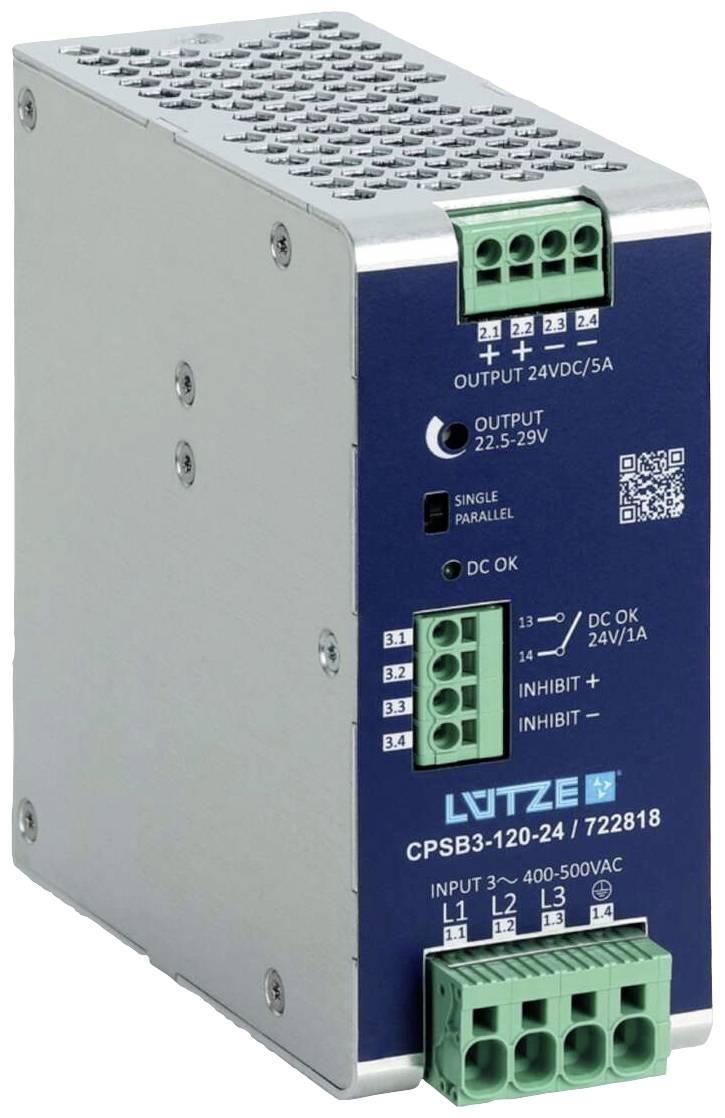 Image of Luetze CPSB3-120-24 SMPSU 24 V DC 5 A 120 W Content 1 pc(s)