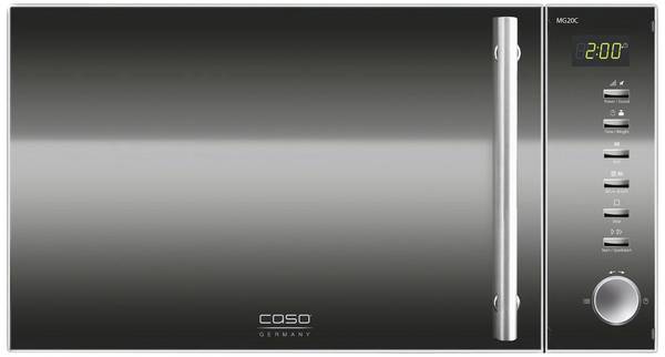 CASO MG20 Ceramic menu 2 in 1 Microwave Stainless steel, Black 800 W Timer function