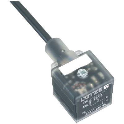 Square connector, type A (18mm), suppressor diode + LED Black, Transparent LS-A-9462 10m PUR 2x0,75 12-24V Pins:2 709462