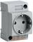 A grey socket with side mounting and orange contact points. Suitable for 16 A, 250 V applications.