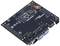 'A circuit board with multiple connections and a chip. Contains Ethernet and USB ports along with various electronic components.'