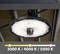 LED pendant light hanging from a ceiling. Below it a scale showing colour temperatures: '3000 K', '4000 K' and '5000 K'.