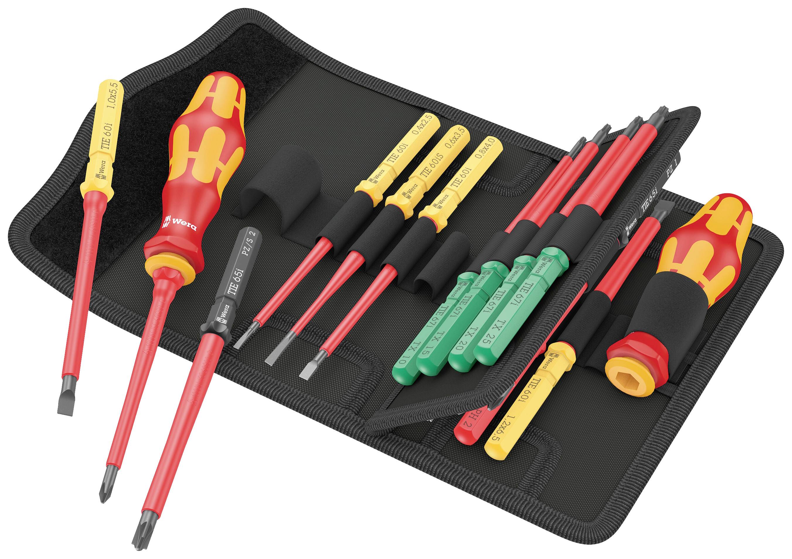 Wera 05006611001 VDE Bit screwdriver 17-piece Phillips, Pozidriv, TORX, Slot