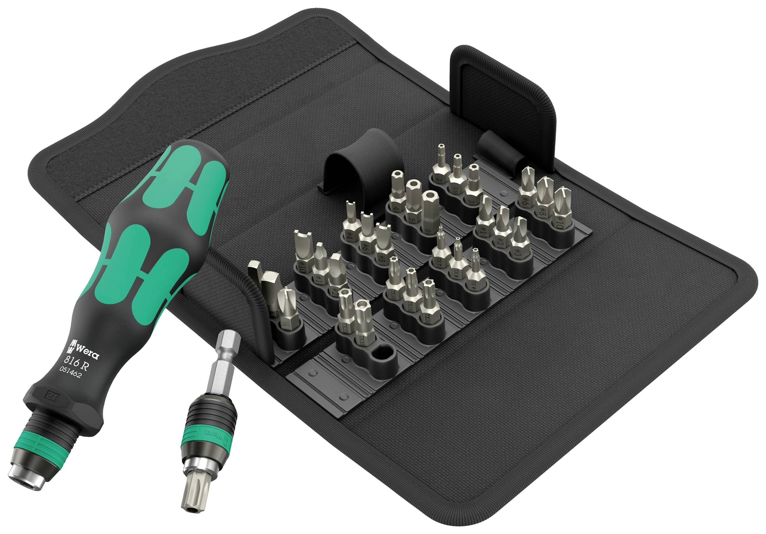 Wera Kraftform Kompakt 71 Security 05057114001 Bit set 32-piece TORX BO, Square socket, Allen, TORQ, Tri-Wing, Spanner