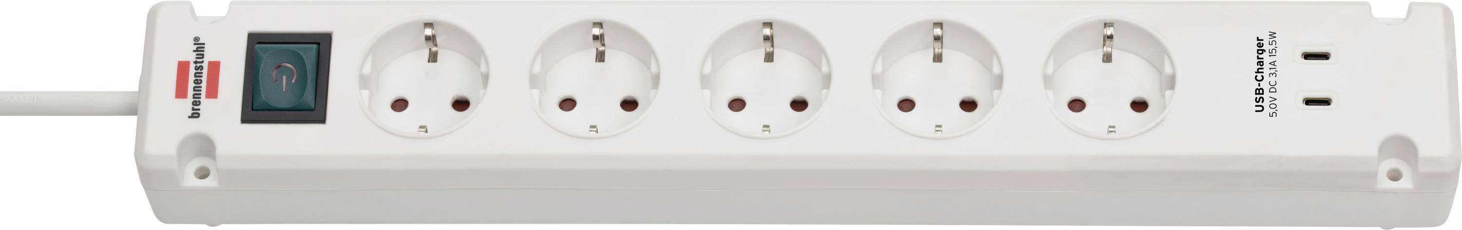 Brennenstuhl 1150660425 Power strip (+ switch) White PG connector 1 pc(s)