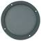 Round, black speaker protective grille with a fine mesh pattern and four mounting holes around the edge.