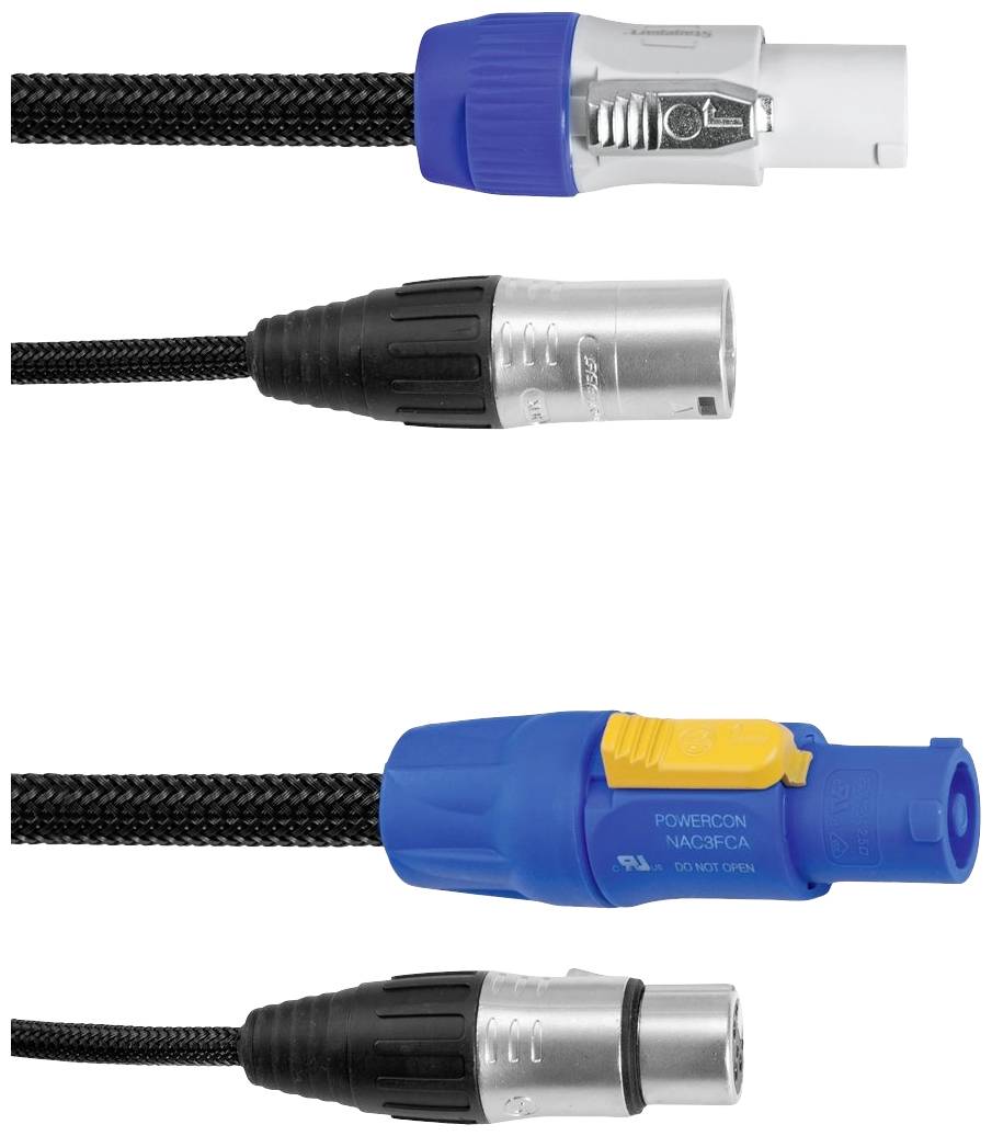 Eurolite Power-Hybrid DMX Cable [1x XLR plug 3-pin - 1x XLR plug 3-pin] 3 m