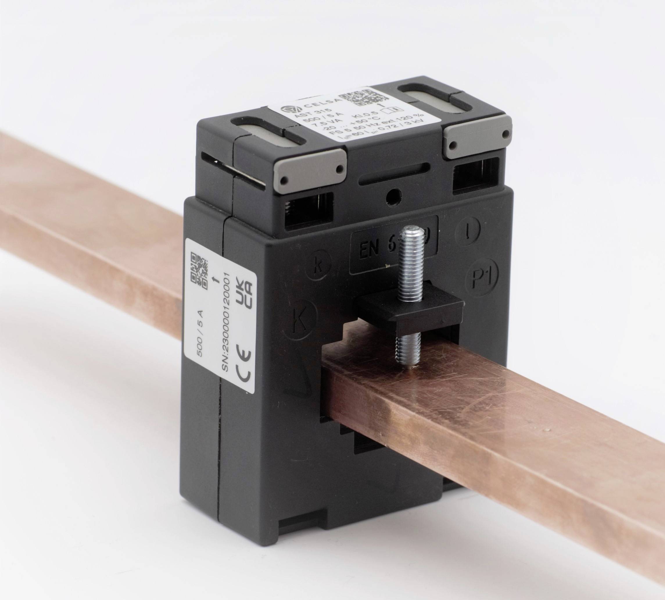 Celsa AST 315 300/5A 2.5VA Kl. 1 Current transformer attachment Primary current 300 A Secondary current 5 A Line feed-th-3