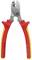 Red and yellow insulated pliers with cutting blades, suitable for safe work on electrical lines up to 1000 volts.
