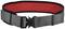 A grey belt with a black buckle and red inner lining, suitable for outdoor or security applications.