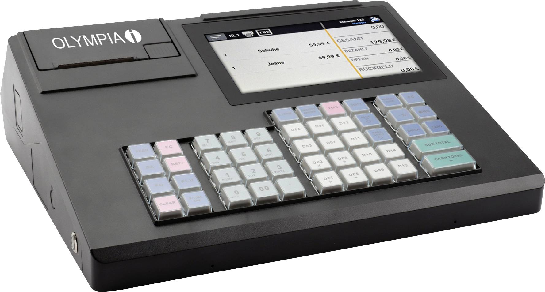 Olympia K 200 Cash register Black