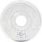 Spool of 3D printing filament, white. Label shows brand 'Polymaker', material 'PC-ABS', print temperature 250-270°C, bed 90-105°C.