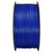 A large reel of blue plastic wire, tightly wound. Suitable for 3D printers or similar applications.