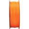 A spool with luminous orange filament, suitable for 3D printers.