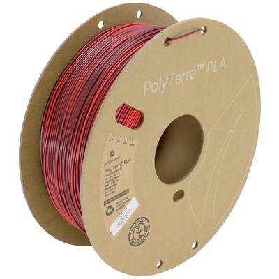 Polymaker PA04022 Dual Filament PLA low-plastic, Matt 1.75 mm 1000 g Shadow red, Black, Red PolyTerra™ 1 pc(s)