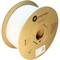 White filament spool for 3D printer by Polymaker, made of PLA material.