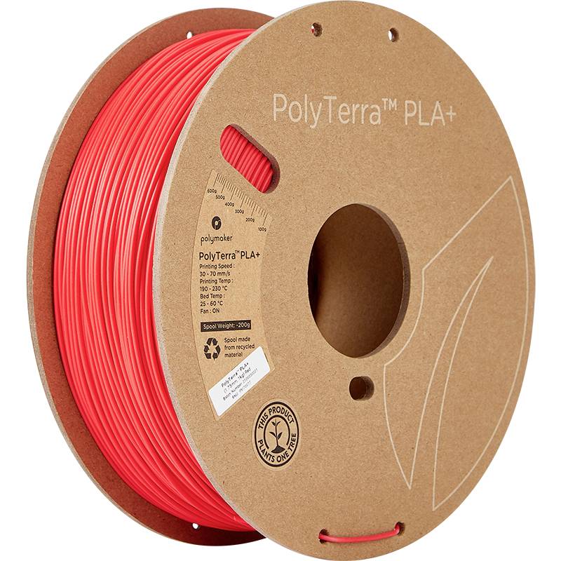 Polymaker PM70977 Regular Filament PLA+ low-plastic, high stiffness 1.75 mm 1000 g Red PolyTerra™ 1 pc(s)