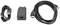 'Three cables: On the left, a USB cable with standard and micro-USB plugs, in the centre, a USB power adapter, on the right, an HDMI cable.'