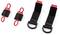 Two red loops with hook and loop fastener and two black holders, each with a red 'Knipex' logo on top, on a white background.