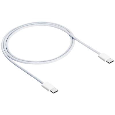 USB-C cable with connectors on both ends, in light grey.