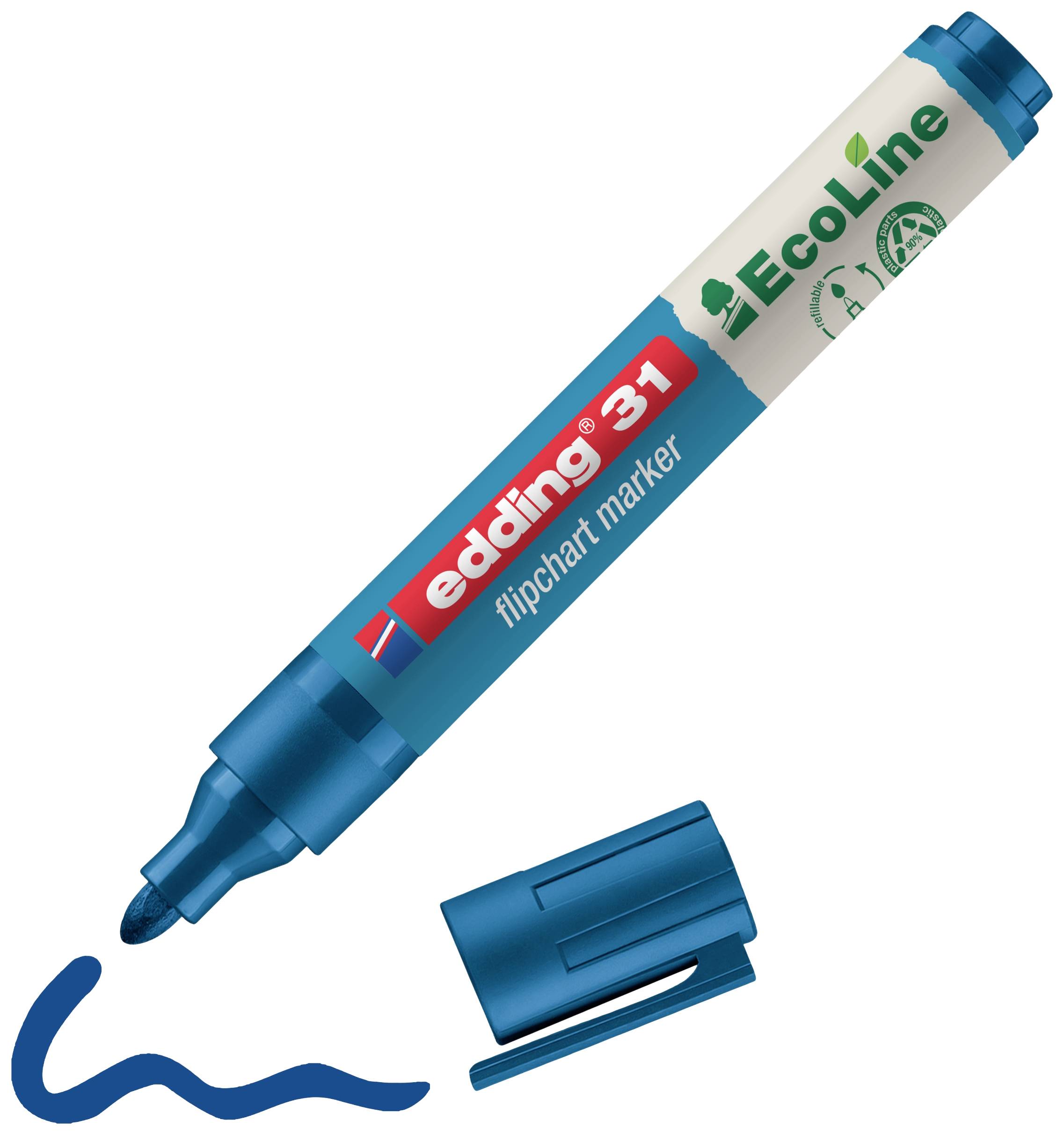 Edding 4-31003 Flipchart marker 31 EcoLine Round tip 1.5 - 3 mm Blue 1 pc(s)