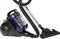 A blue vacuum cleaner with a transparent container and black hose, suitable for floor cleaning.