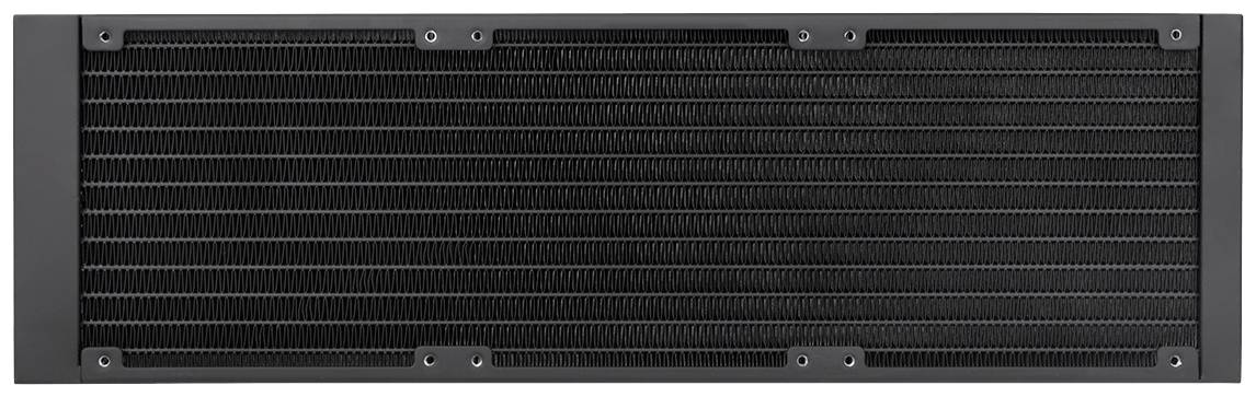 Large black heatsink with a lattice pattern, most likely for heat dissipation in electronic devices.