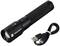 Black LED torch with USB port and charging cable. Branded 'TOOLCRAFT'.