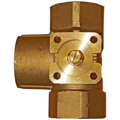 A copper T-piece with a screw connection in the middle, used for connecting three pipelines.