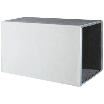 A rectangular, hollow metal block with an open end.
