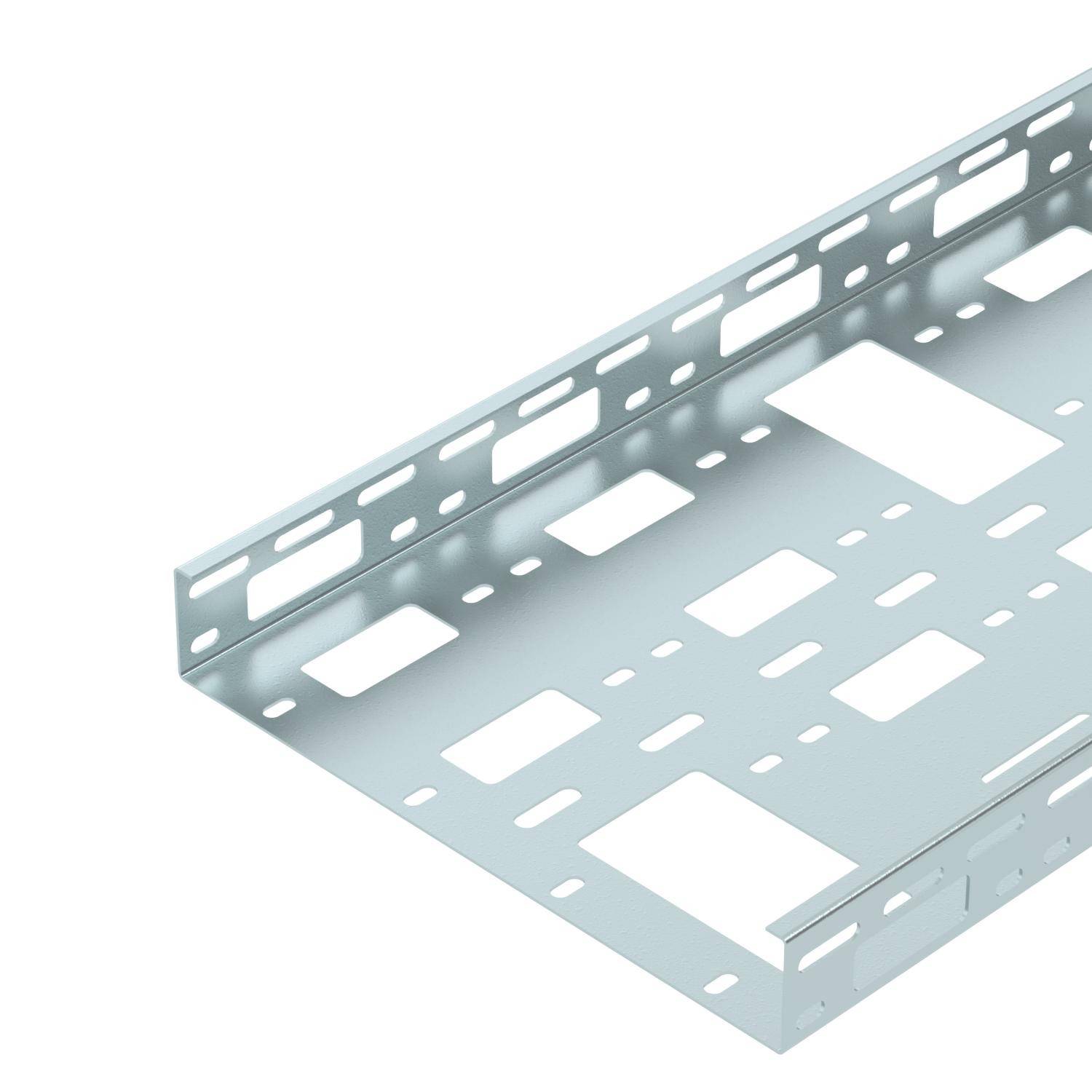 Metal carriers with punched rectangular holes, suitable for cable or installation fixing in construction projects.