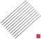 Ten long, black cables side by side on a white background. A red box in the bottom right with the text '100x'.