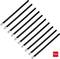 Ten black cable ties with metal lock, arranged diagonally. Red box with '100x' indicates the quantity.