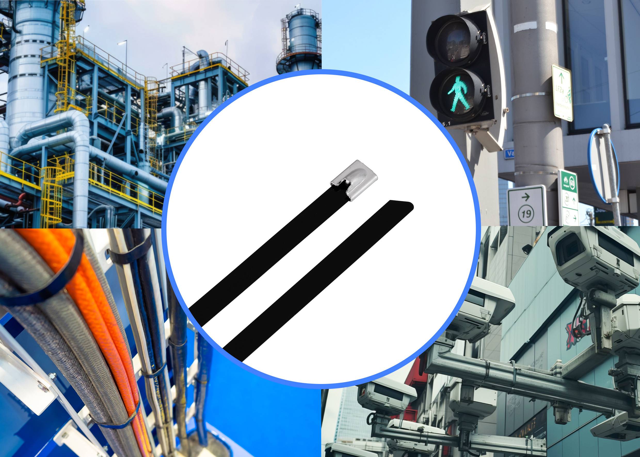 TRU COMPONENTS TC-12647624 Stainless steel ties 680 mm 7.9 mm AISI 304 Coated 100 pc(s)