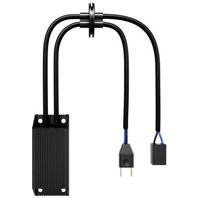 Electronic component with two cable connections and a rectangular housing, presumably a voltage regulator or similar.
