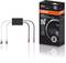 Product image of an Osram LEDdriving Error Canceller package with two cables and plugs. To prevent error messages with LED car headlamps.