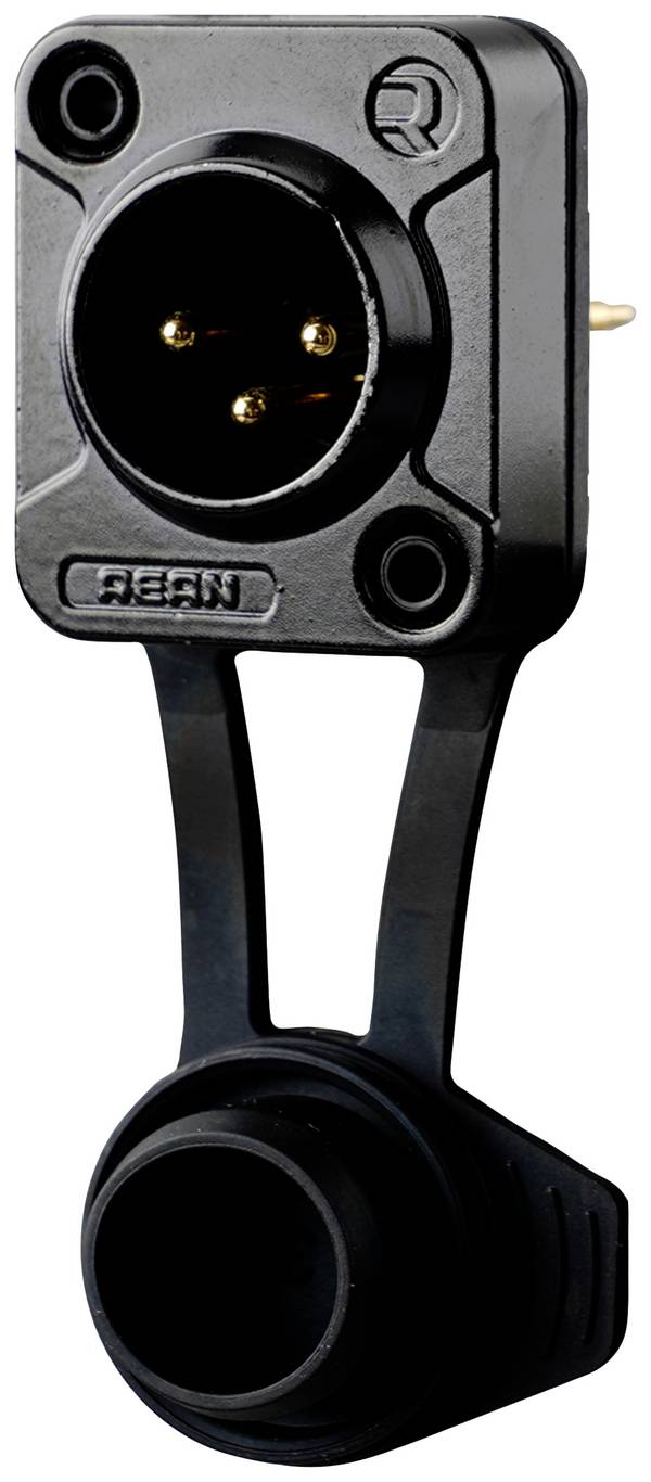 Rean AV RRX3M-Z-012-1 XLR connector Plug, mount Number of pins: 3 Black 1 pc(s) Piece