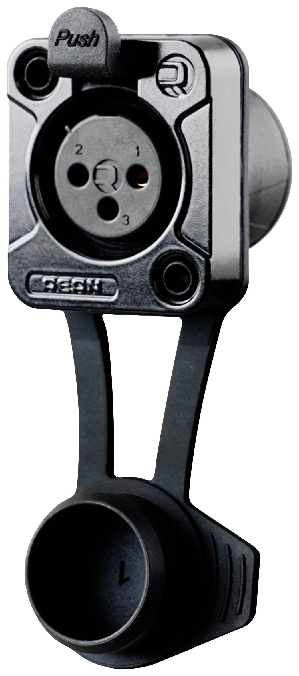 Rean AV RRX3F-Z-012-1 XLR connector Socket, built-in Number of pins: 3 Black 1 pc(s)