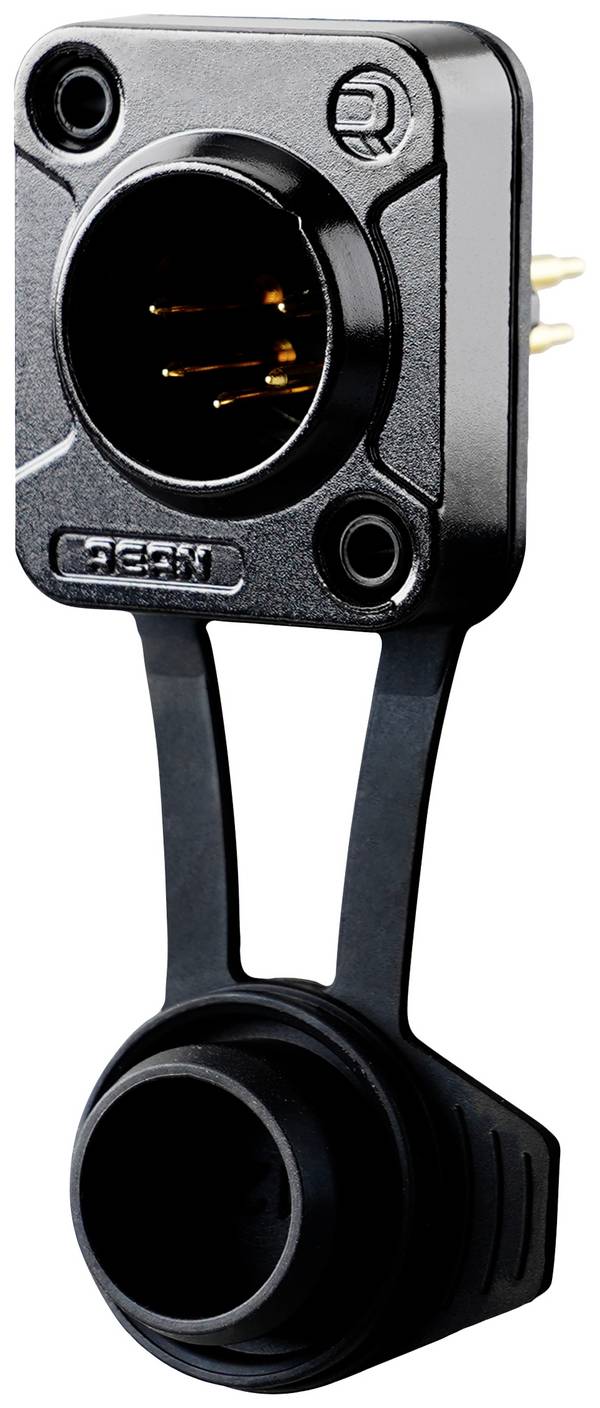 Rean AV RRX5M-Z-012-1 XLR connector Plug, mount Number of pins: 5 Black 1 pc(s) Piece