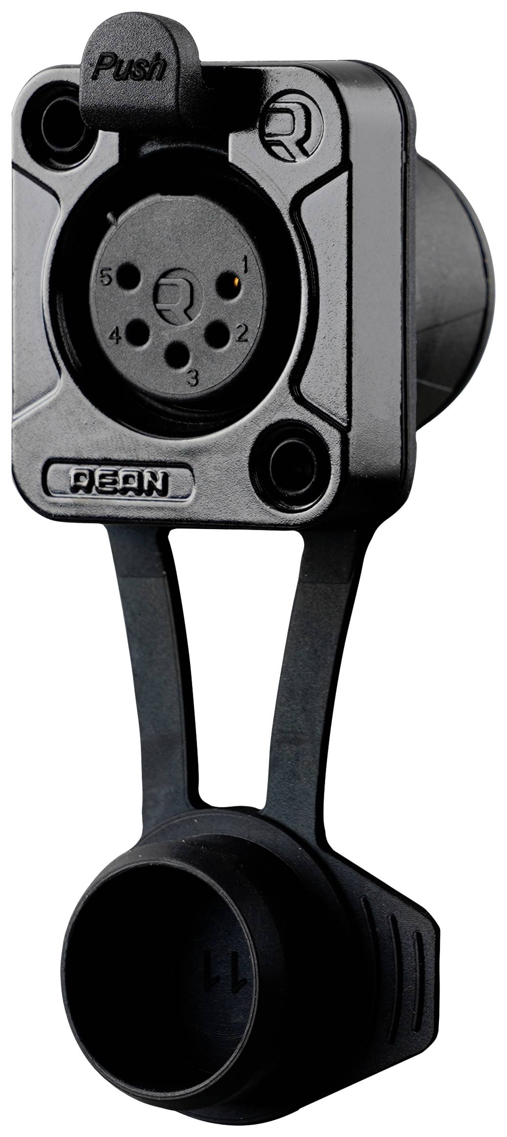 Rean AV RRX5F-Z-012-0 XLR connector Socket, built-in Number of pins: 5 Black 100 pc(s)