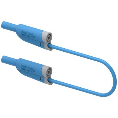 Two blue security cable locks with grey details, positioned at different angles.