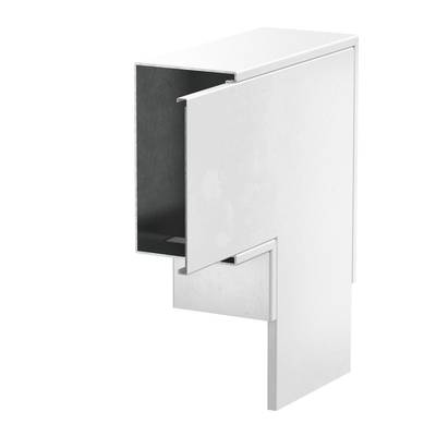 An L-shaped aluminium profile with an open side, suitable for architectural or construction applications.
