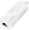 'LogiLink' Adapter, white, with Ethernet port and two LED indicators. Ideal for connecting devices via cable networks.
