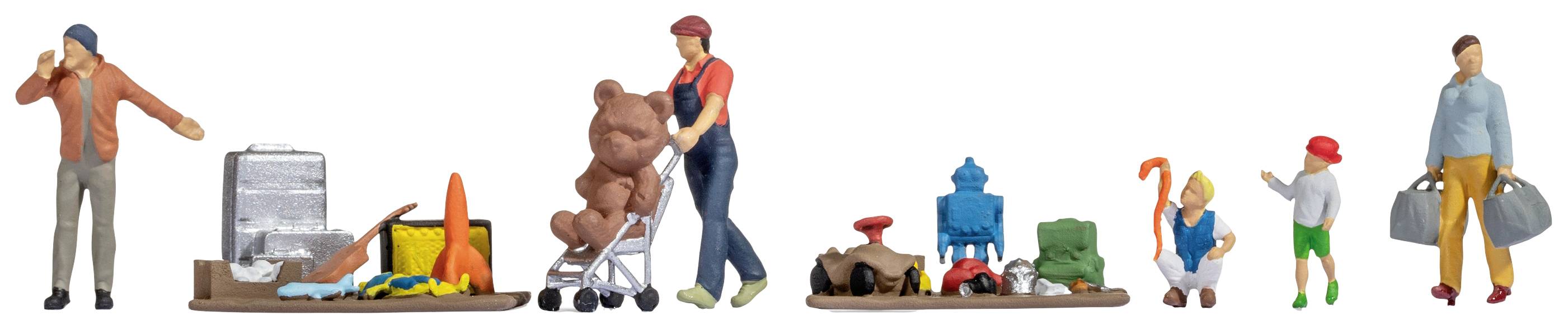 NOCH H0 Flea market set-3 Painted, Standing