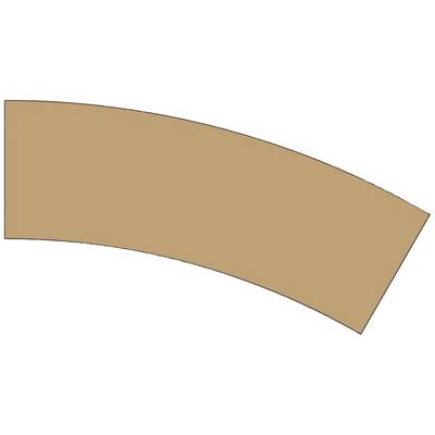 Brown, curved rectangle on a white background.