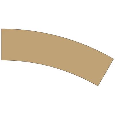 A brown, curved rectangle.