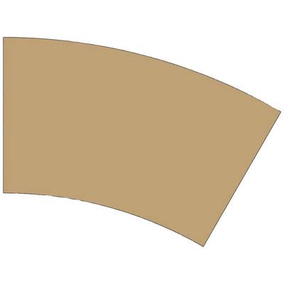 Brown curved section of a circle, presumably for illustrating geometric concepts or for design purposes.