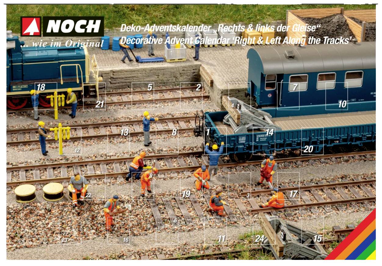 NOCH 65592 Woodland set Right & left of the tracks decorative advent calendar